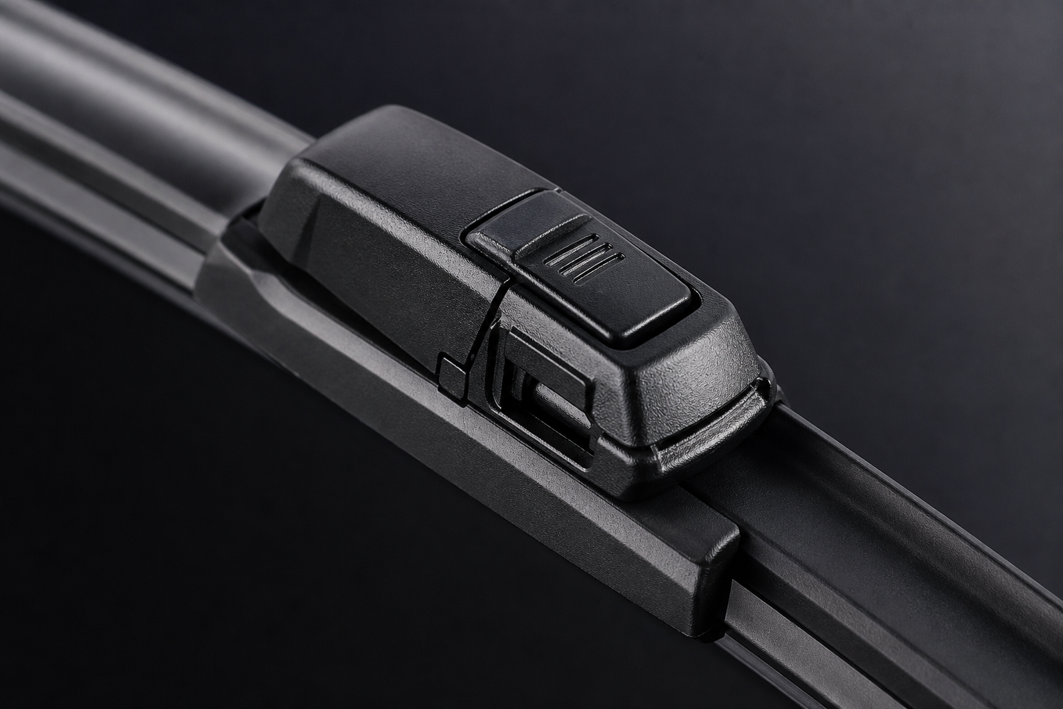 OE style pinch tab wiper adapter integrated on flat wiper blade