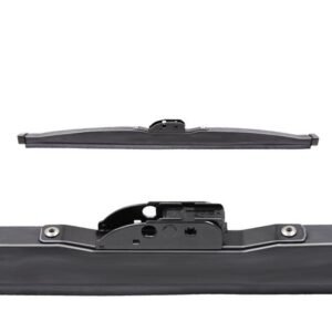 Winter wiper blade assembly with connector detail close-up